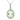 14k white gold Oval Aquamarine with a Diamond Halo Pendant Necklace