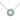 14k White Gold Aquamarine and Diamond Halo Necklace wc6135q