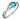 14k White Gold Round Blue Topaz  and Diamond Ring WC6751B-BT