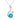 14k White Gold Round Blue Topaz and Diamond Pendant wc6764b