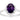 14K White Gold Oval Amethyst with Diamond Halo Ring