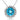 14K White Gold Round Blue Topaz with Diamond Halo Pendant Necklace