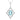 14K White Gold Oval Aquamarine with Diamond Frame Pendant Necklace