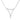 14K white gold diamond triangle pendant necklace