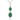 14k White Gold .66ctw Emerald .14ctw Diamond Pendant Necklace